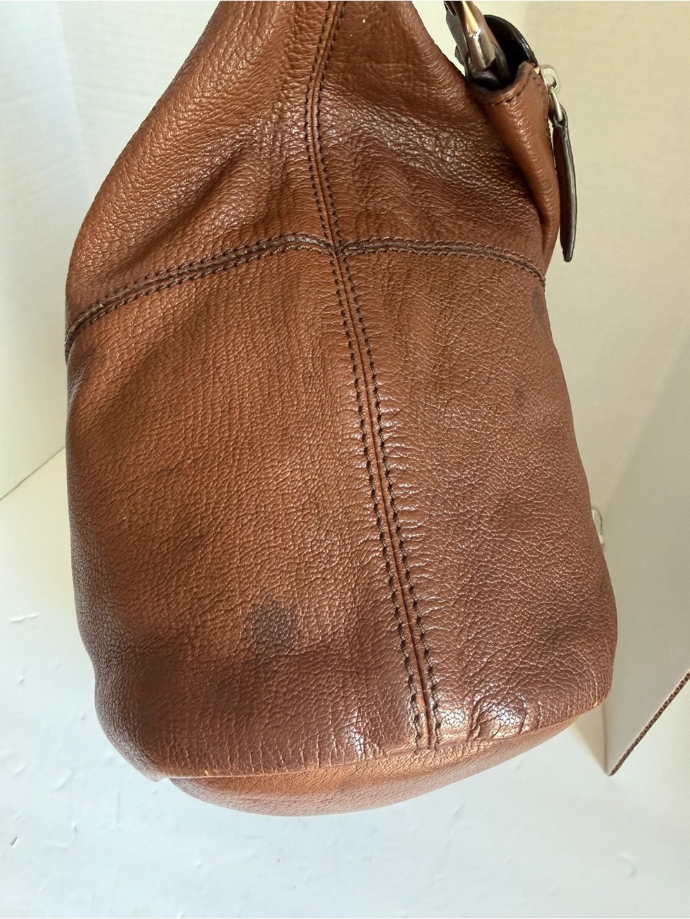 Givenchy Brown Leather Satchel with Gold-Tone Hardware - Picture 10 of 15